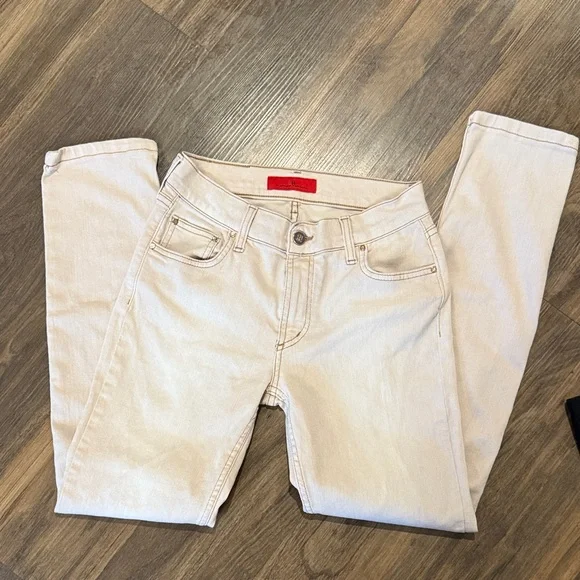 Carolina Herrera Cream Denim straight leg slim Pants